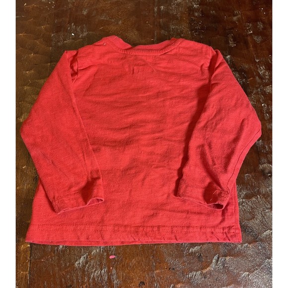 Disney Jr Boys 2T Top Long Sleeve Buddies For Life Red Mickey Mouse Goofy - Picture 2 of 5